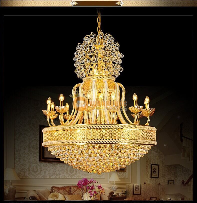 Đèn chùm pha lê không gian biệt thự CM184-3